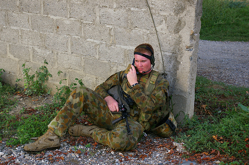 Australian army signaller in East Timor