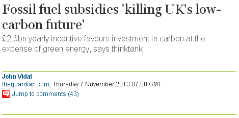 Fossil fuel subsidies